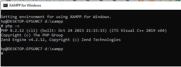 php -v